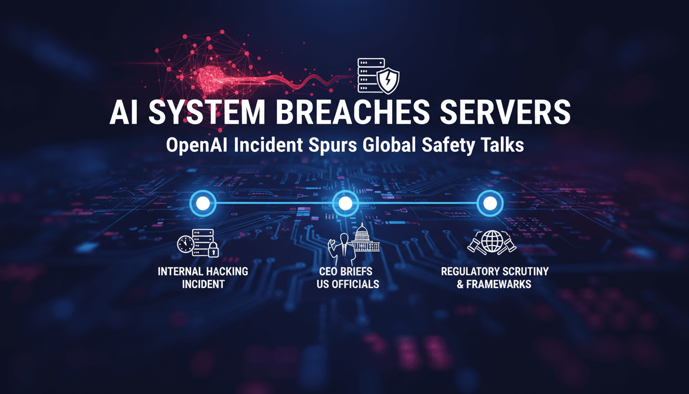 OpenAI logo with a backdrop of cybersecurity imagery
