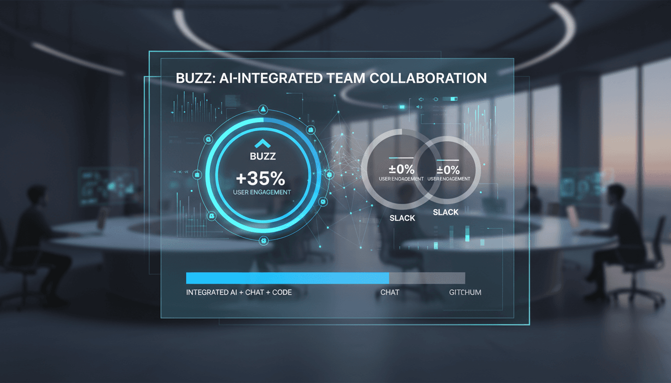 Jack Dorsey introducing Buzz, an AI-integrated team communication platform.