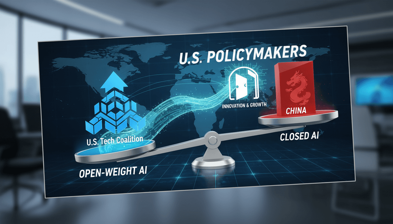Tech companies advocating for open-weight AI models in the U.S.