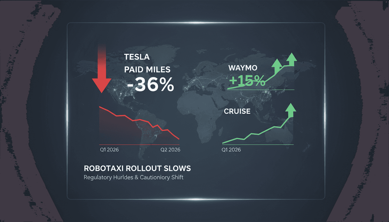 Tesla robotaxi service decline analysis graphic