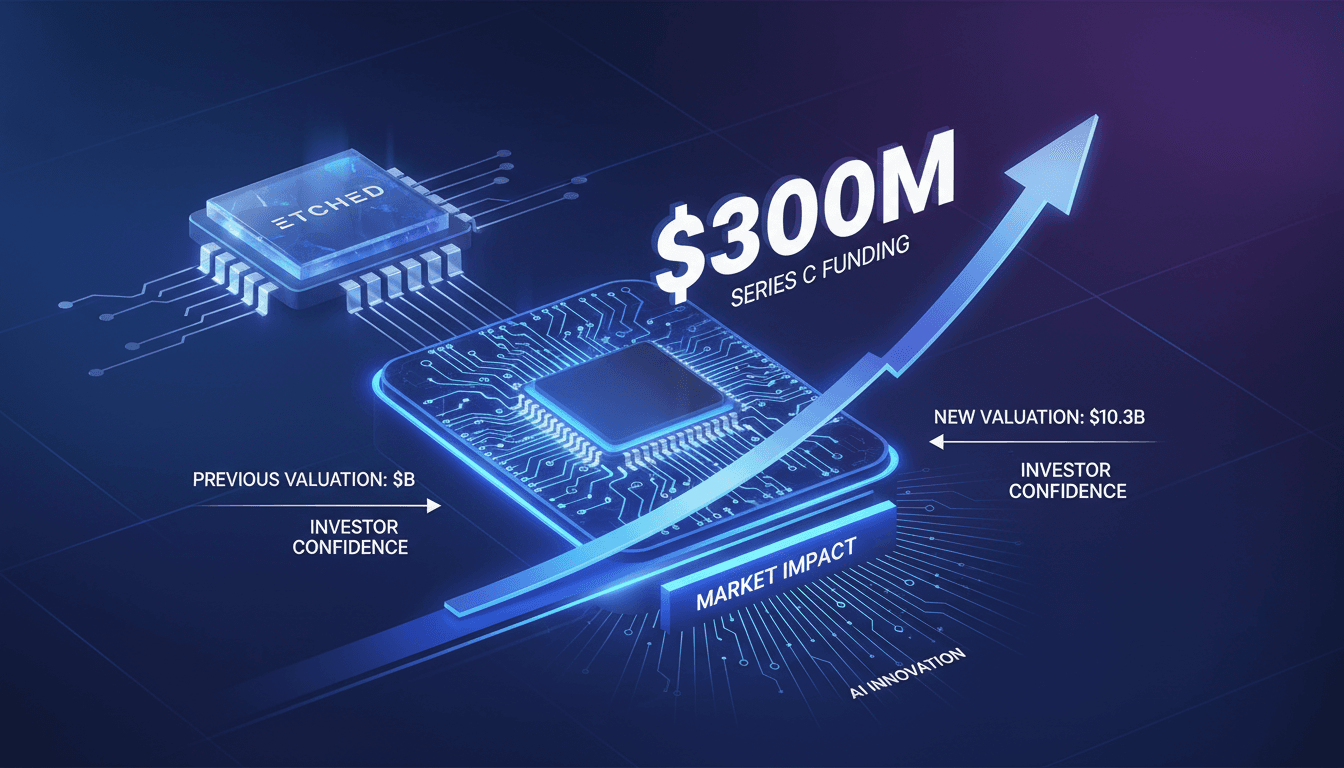 Etched AI chip startup funding announcement and valuation growth