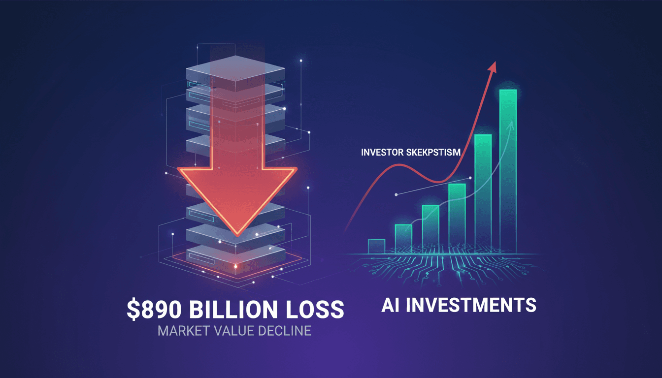 Market value decline of Magnificent 7 tech companies due to AI investments