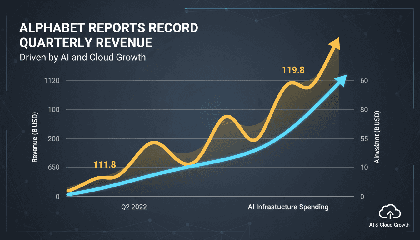 Graph showing Alphabet's revenue growth and AI investment trends