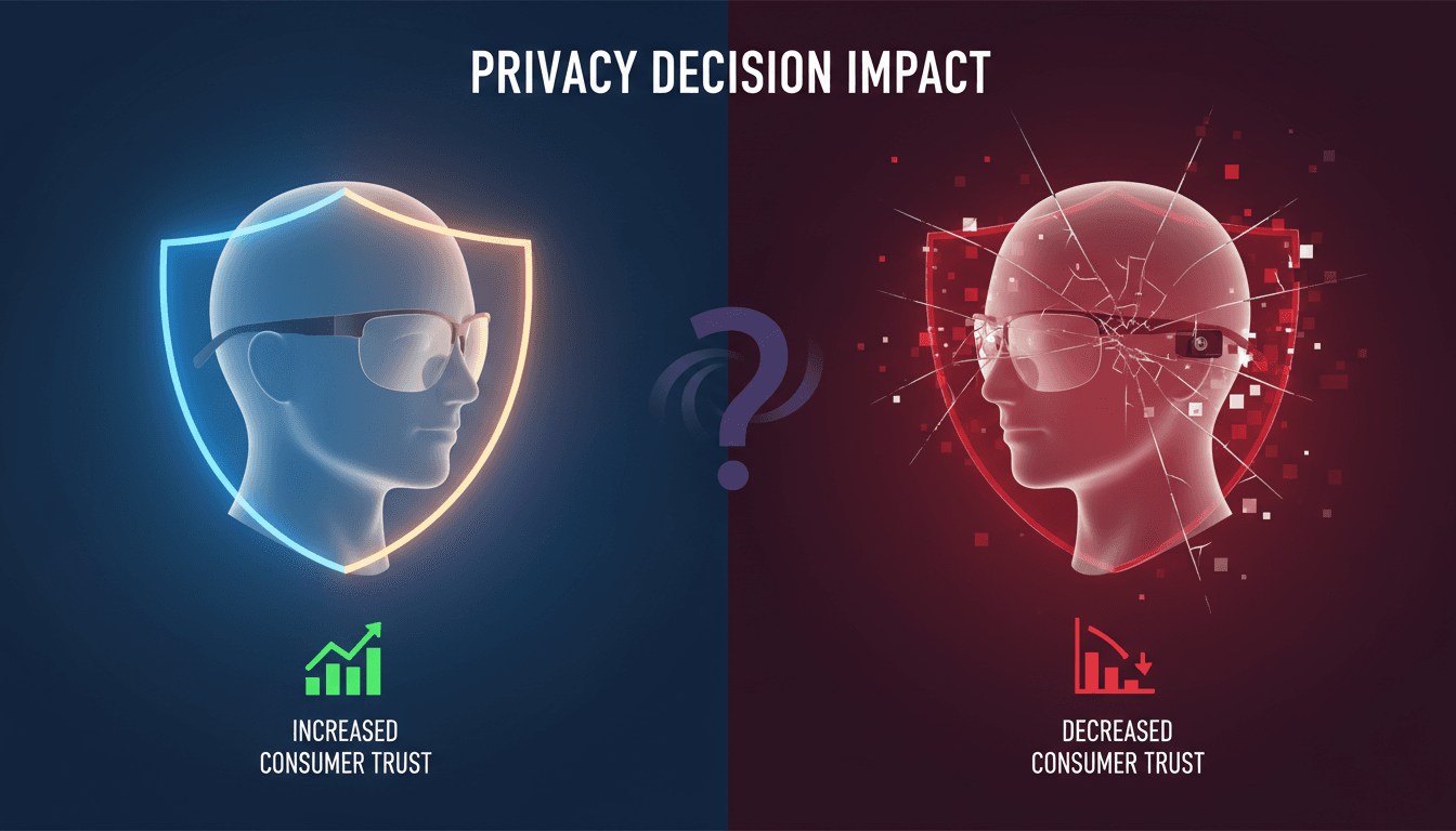 Apple smart glasses concept with privacy features highlighted