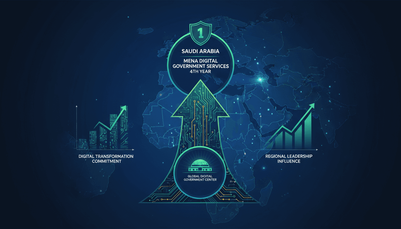 Saudi Arabia's digital government services ranking infographic