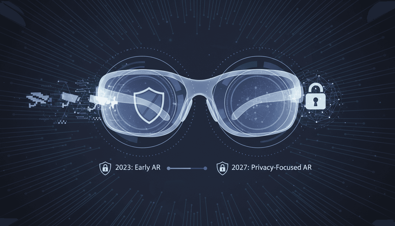 Apple smart glasses concept with a focus on privacy features.