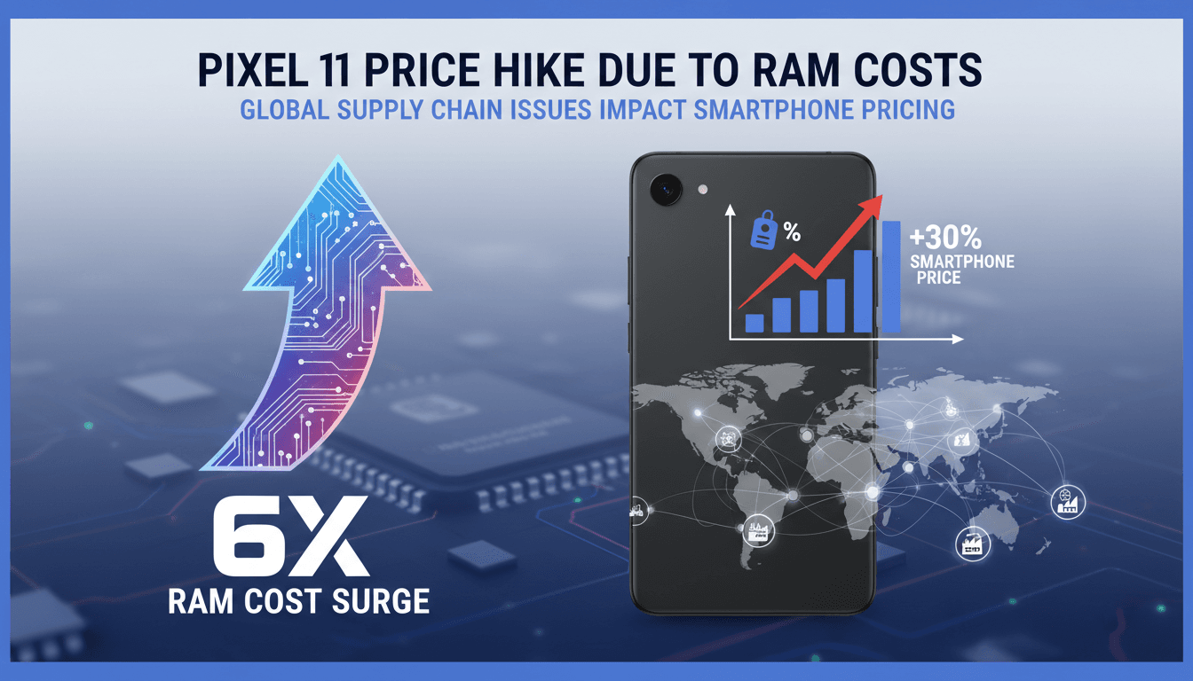 Google announces price increase for Pixel 11 due to RAM cost surge