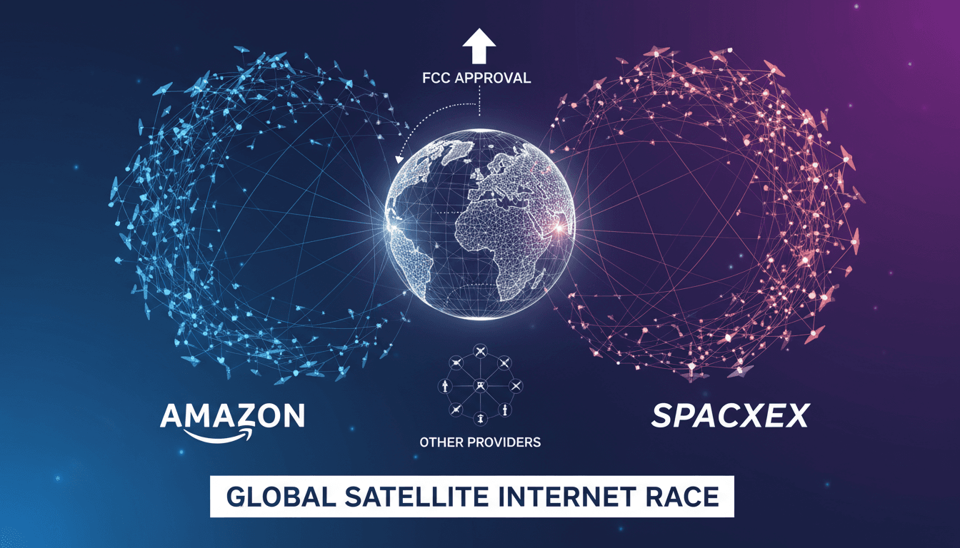 Amazon's satellite network proposal to enhance mobile connectivity.