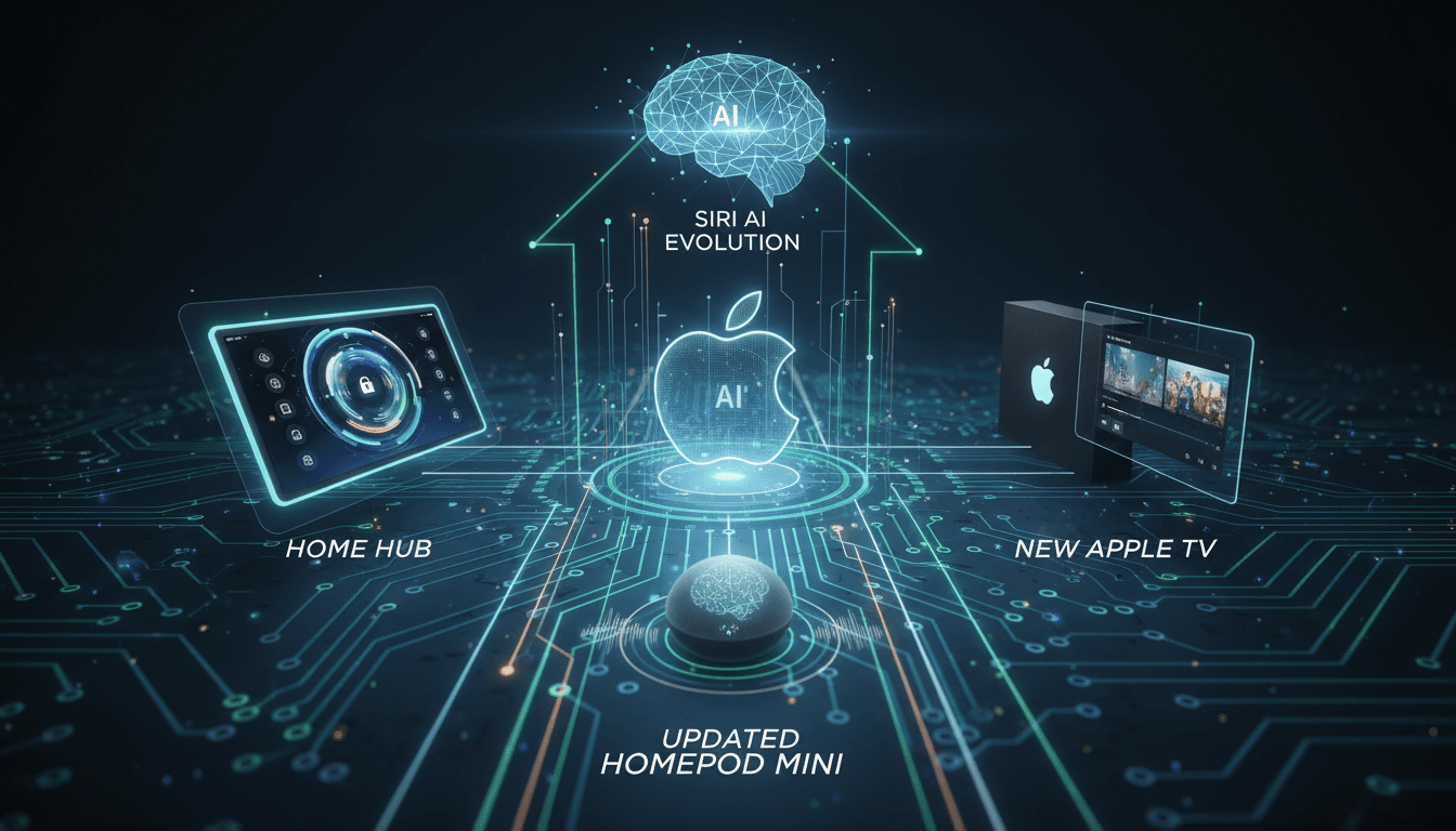 Apple smart home devices featuring upgraded Siri AI assistant