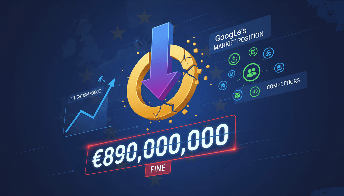 European Commission building with a focus on tech regulation and competition