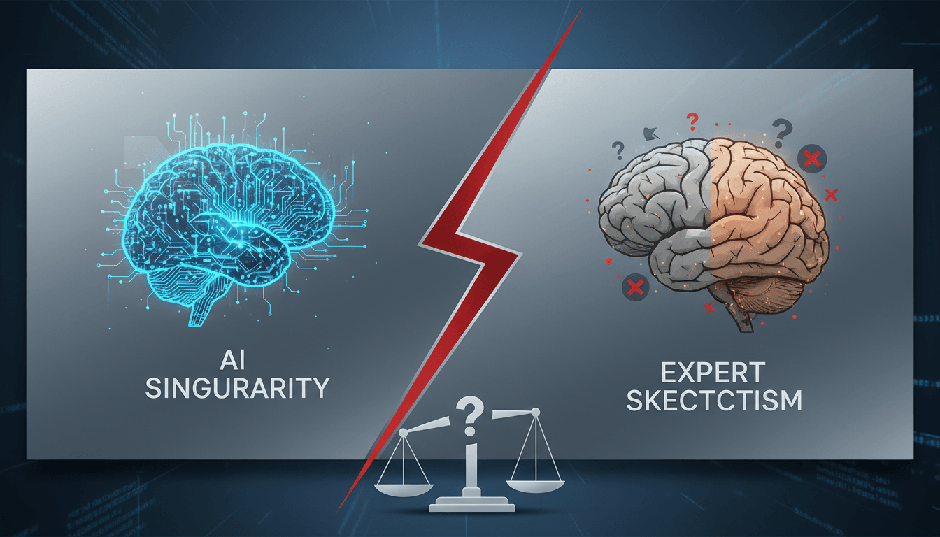 Sam Altman discussing AI singularity and expert reactions.