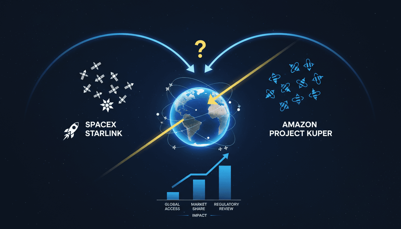 Amazon's satellite network proposal to enhance global internet access.