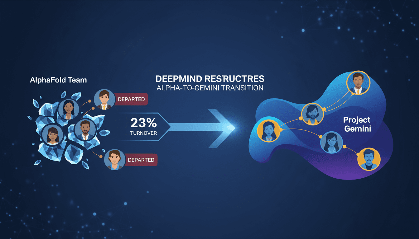 DeepMind's AlphaFold team restructuring and focus on Gemini project