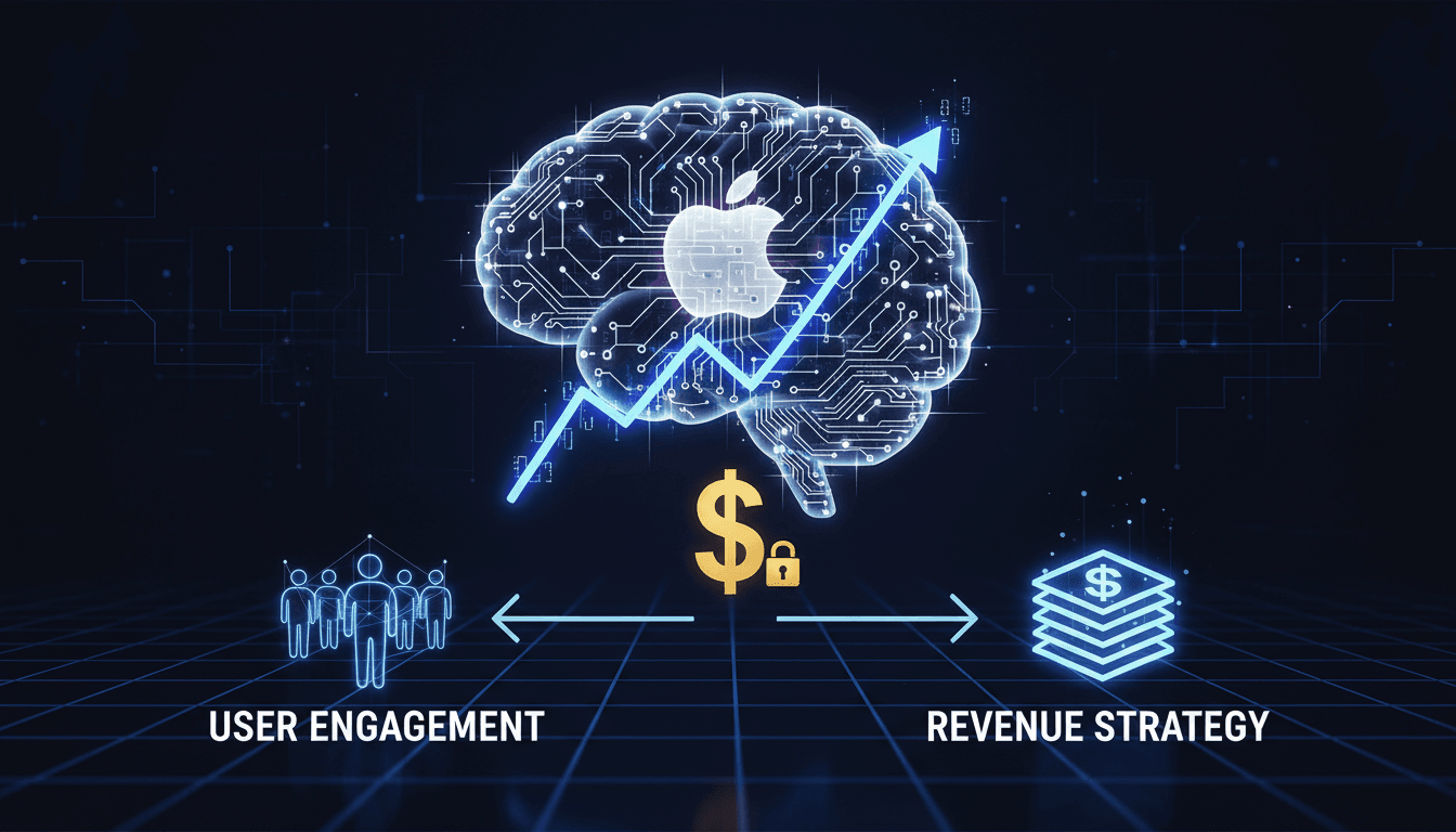 Apple logo with Siri interface showcasing new features