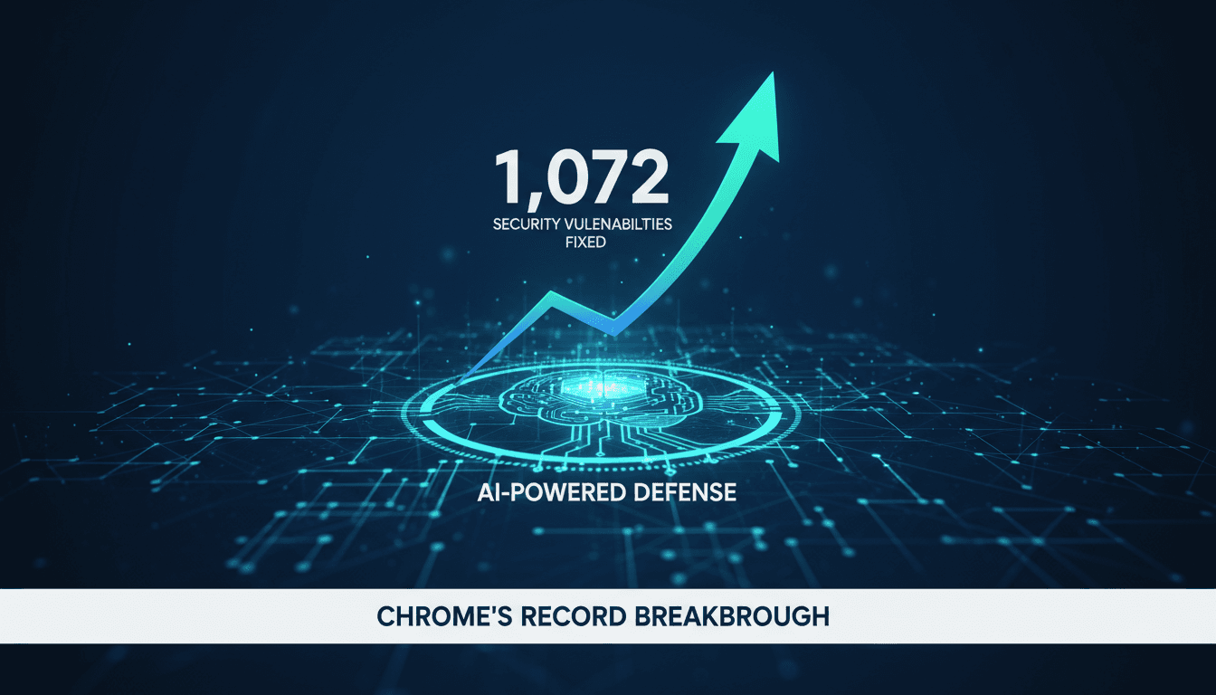 Google Chrome logo with a digital security theme