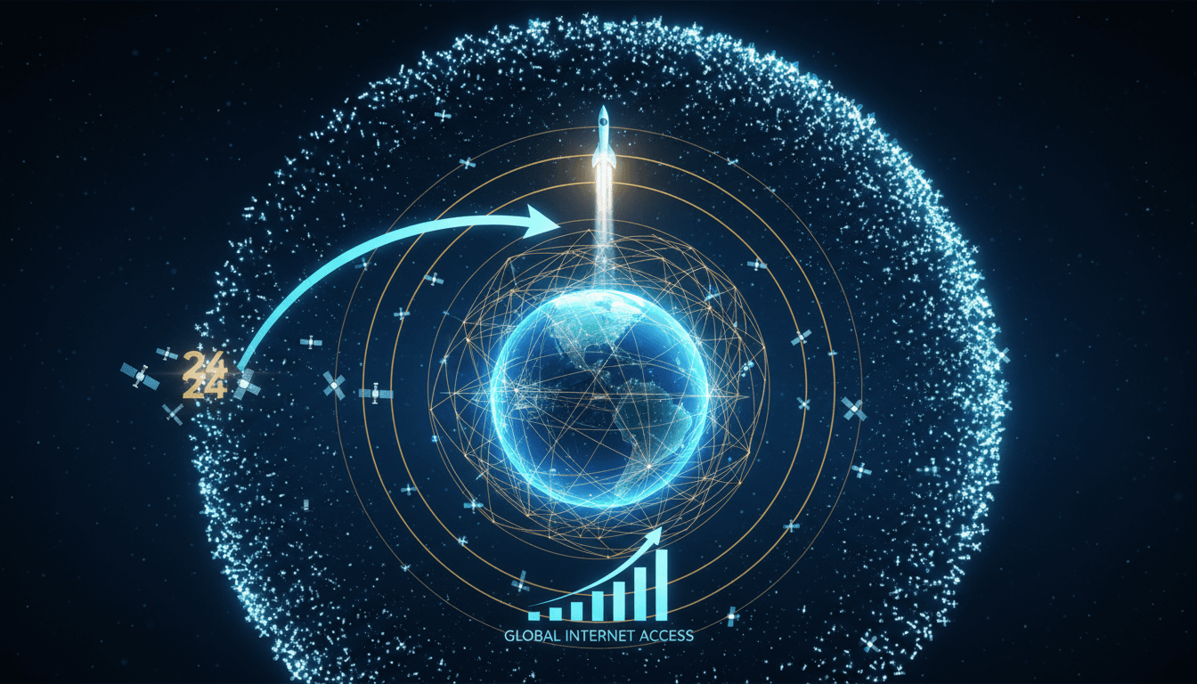 SpaceX Falcon 9 rocket launching Starlink satellites into orbit