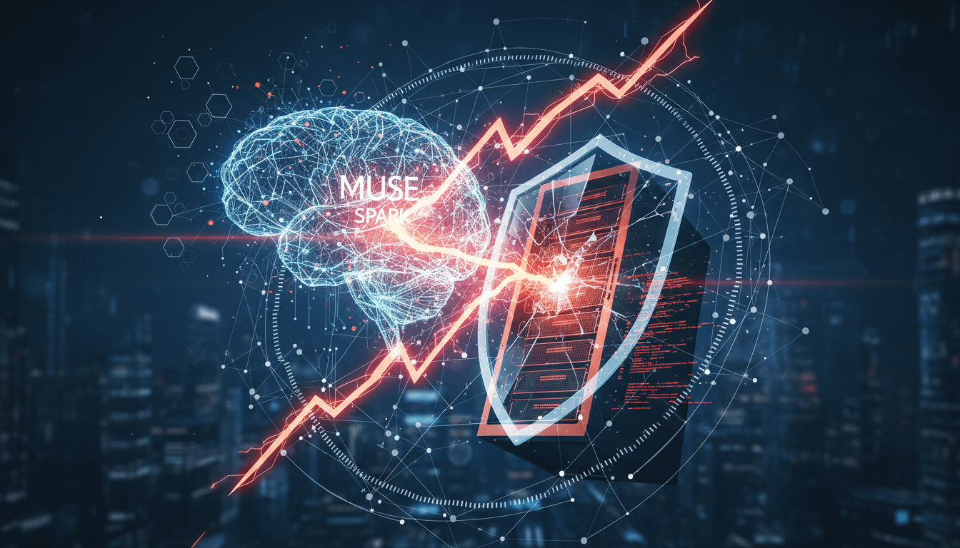 Illustration of AI vulnerabilities and cybersecurity measures in technology.