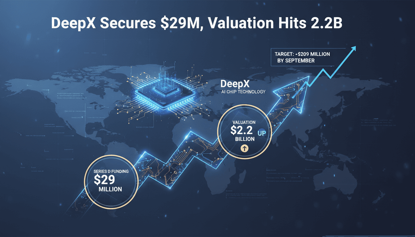 DeepX funding announcement and valuation growth infographic