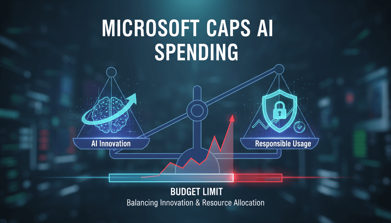 Microsoft engineers discussing AI usage budget limits in a meeting.