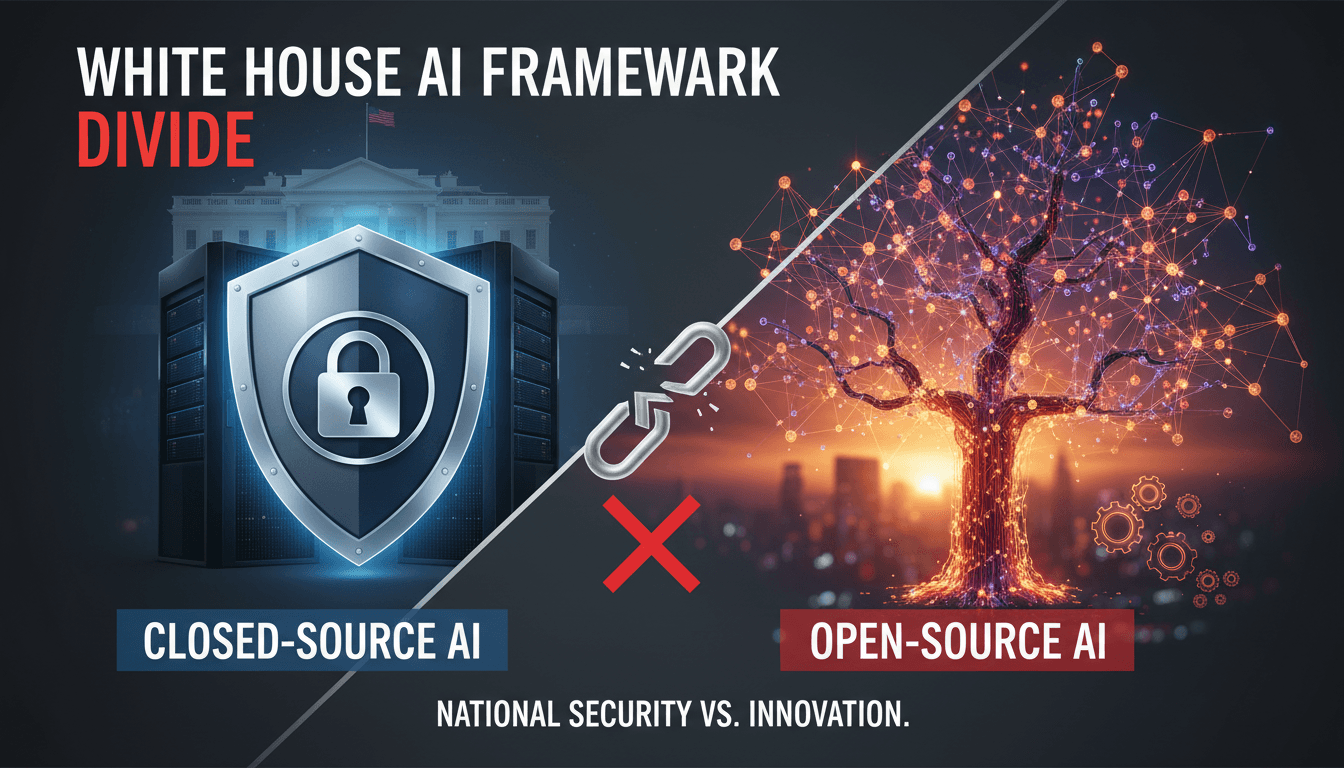 Illustration of the divide between closed-source and open-source AI models.