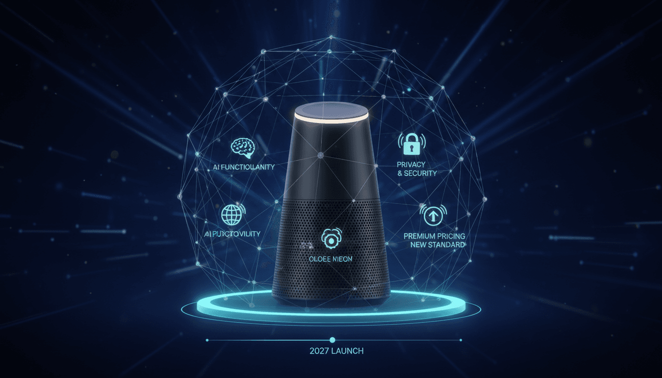 OpenAI's new smart speaker designed by Jony Ive, set for 2027 launch.
