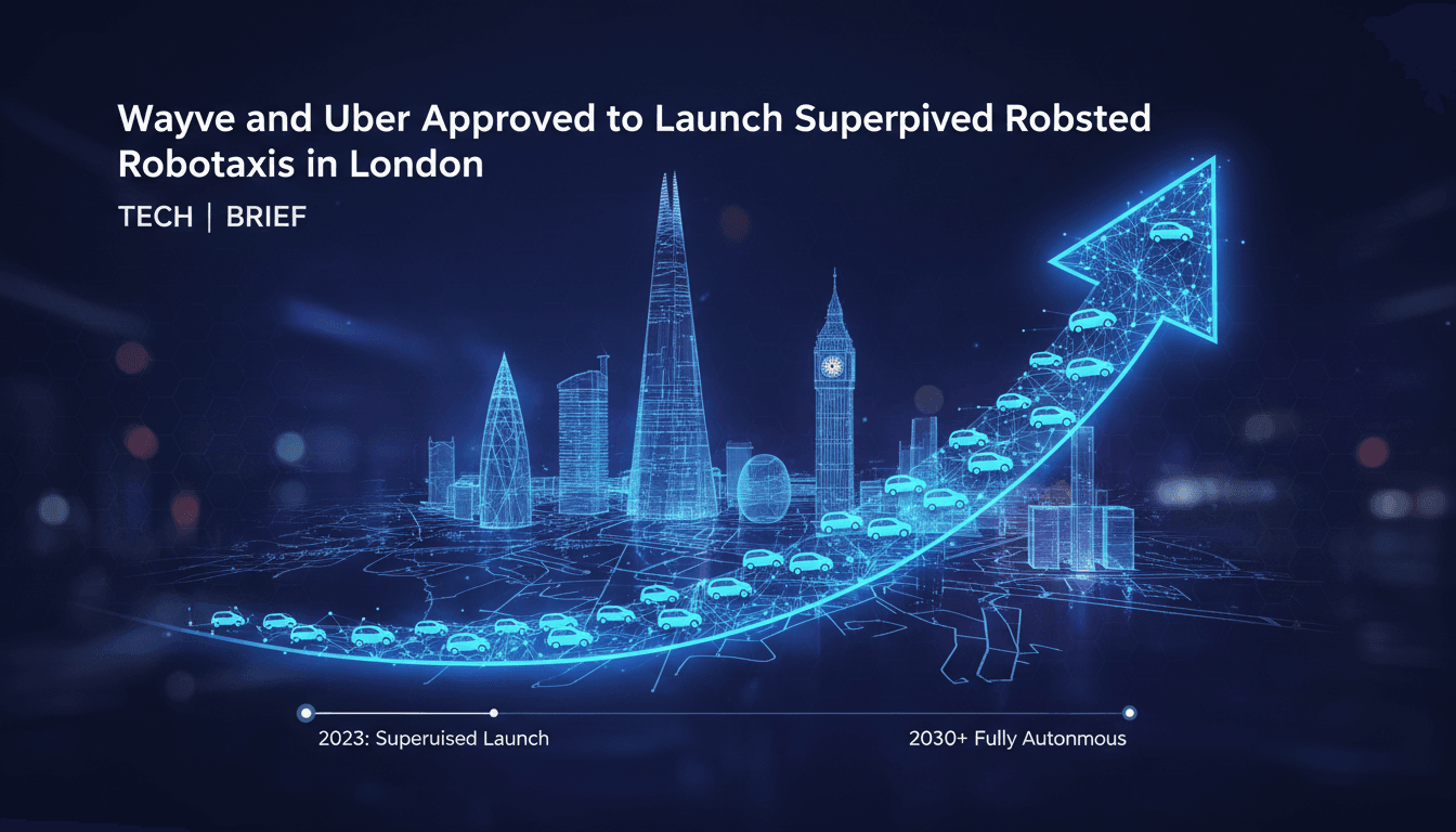 Wayve and Uber robotaxi in London with a human safety driver