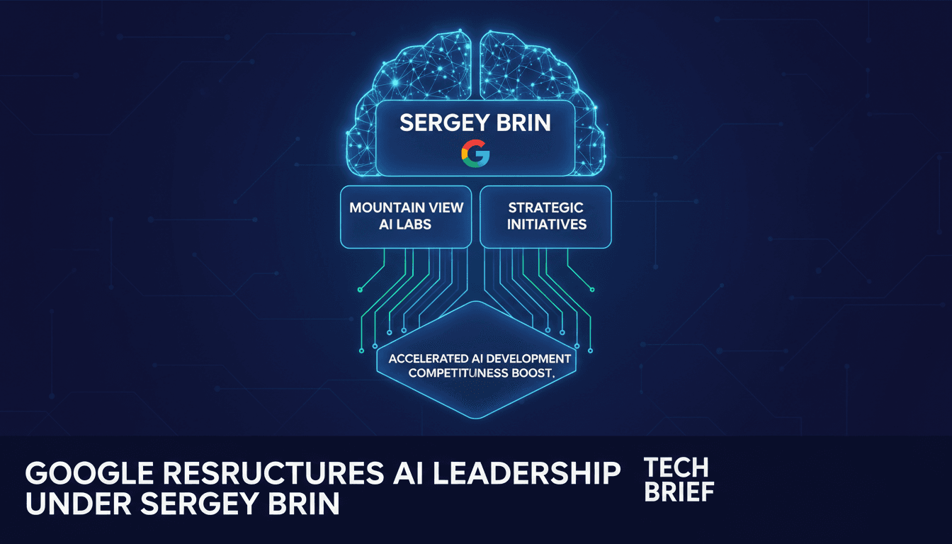 Google AI leadership restructuring under Sergey Brin