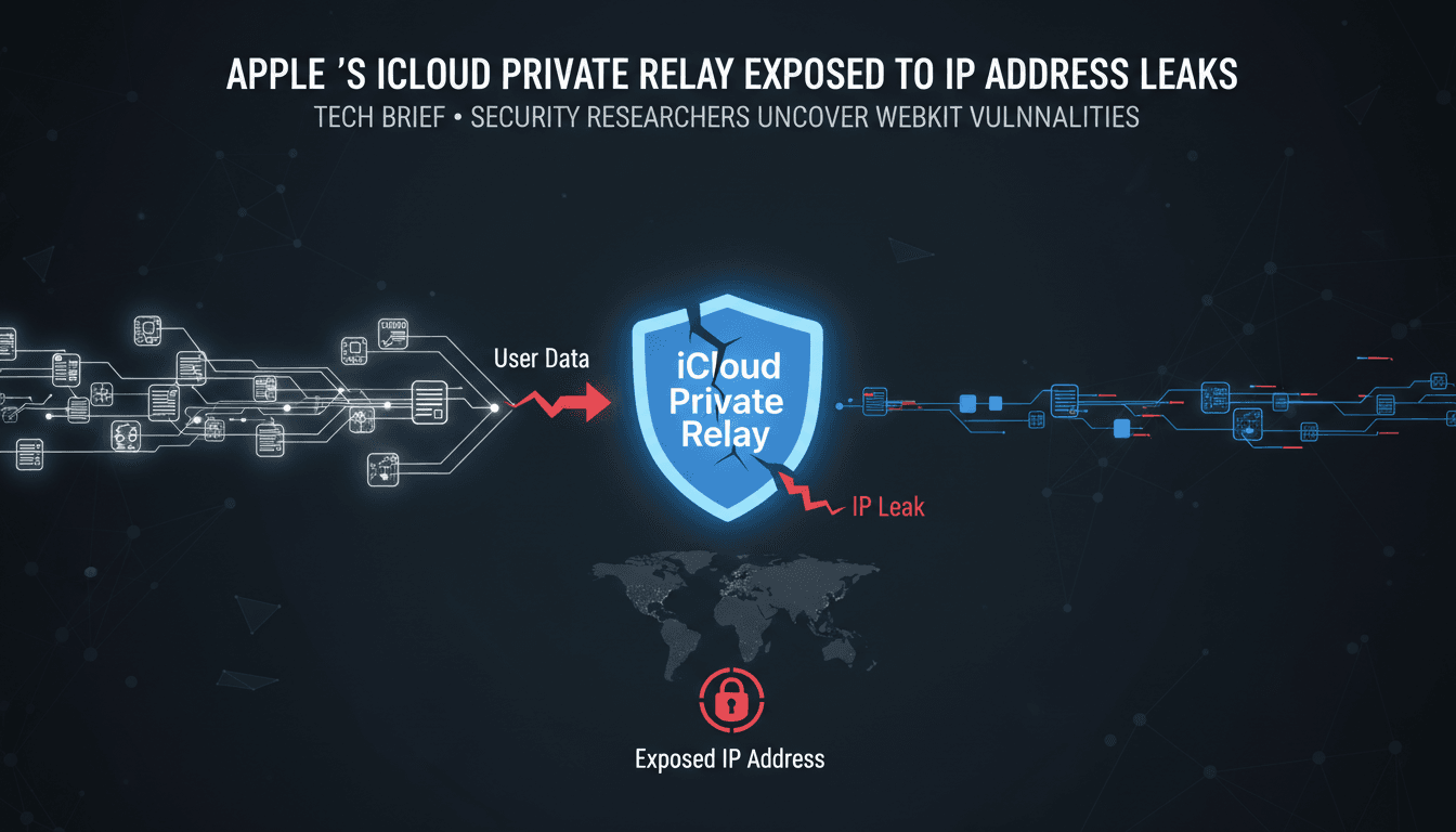 Illustration of data flow and privacy concerns related to Apple's iCloud Private Relay feature.