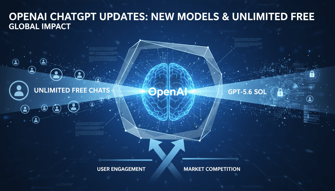 OpenAI ChatGPT interface showcasing new features and models.