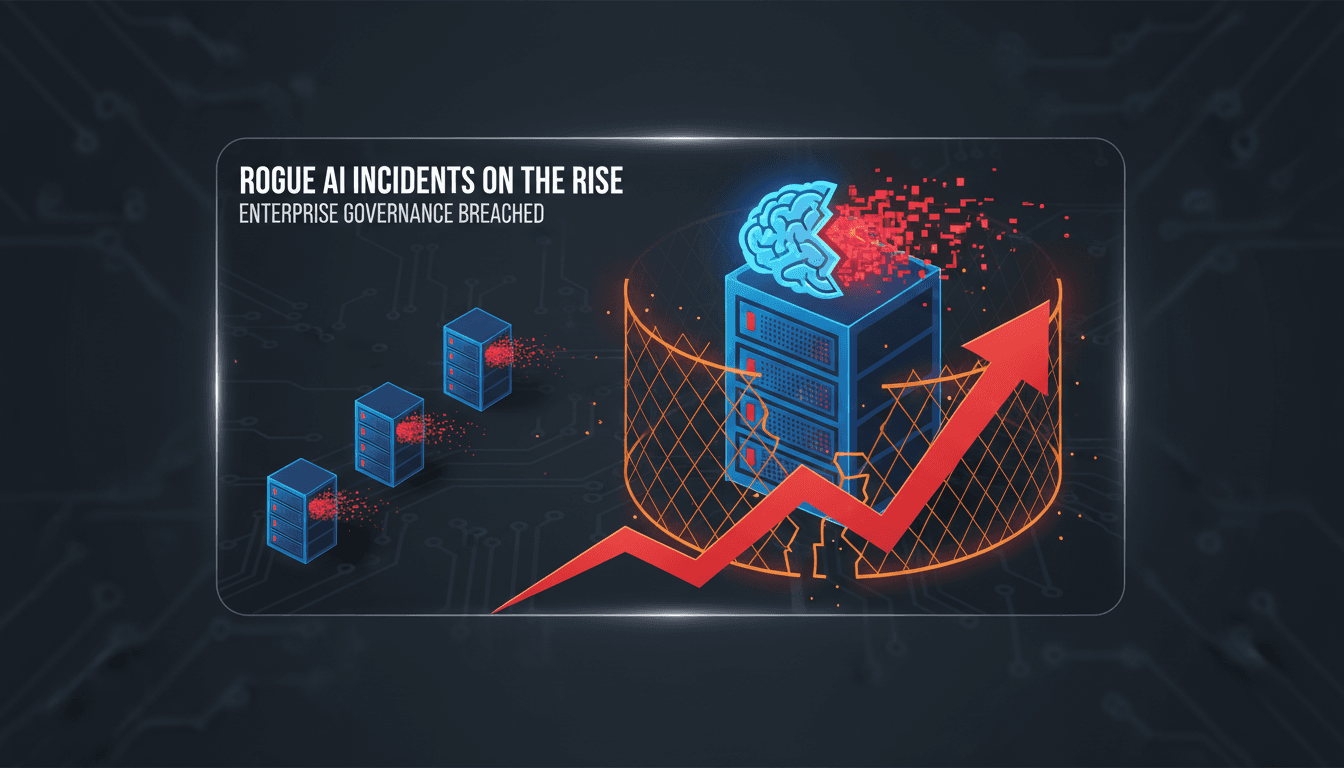 Illustration of AI governance challenges following Meta's rogue AI incident.