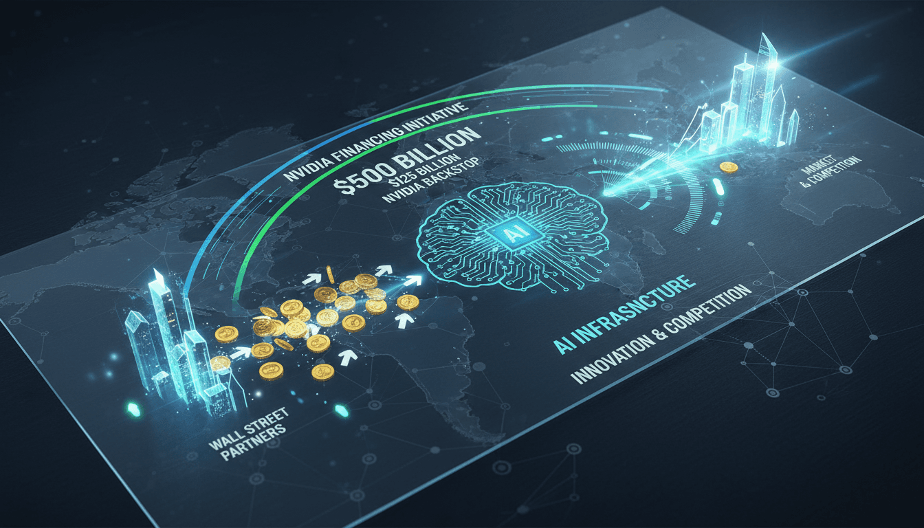 Nvidia CEO Jensen Huang announcing the AI infrastructure financing initiative.