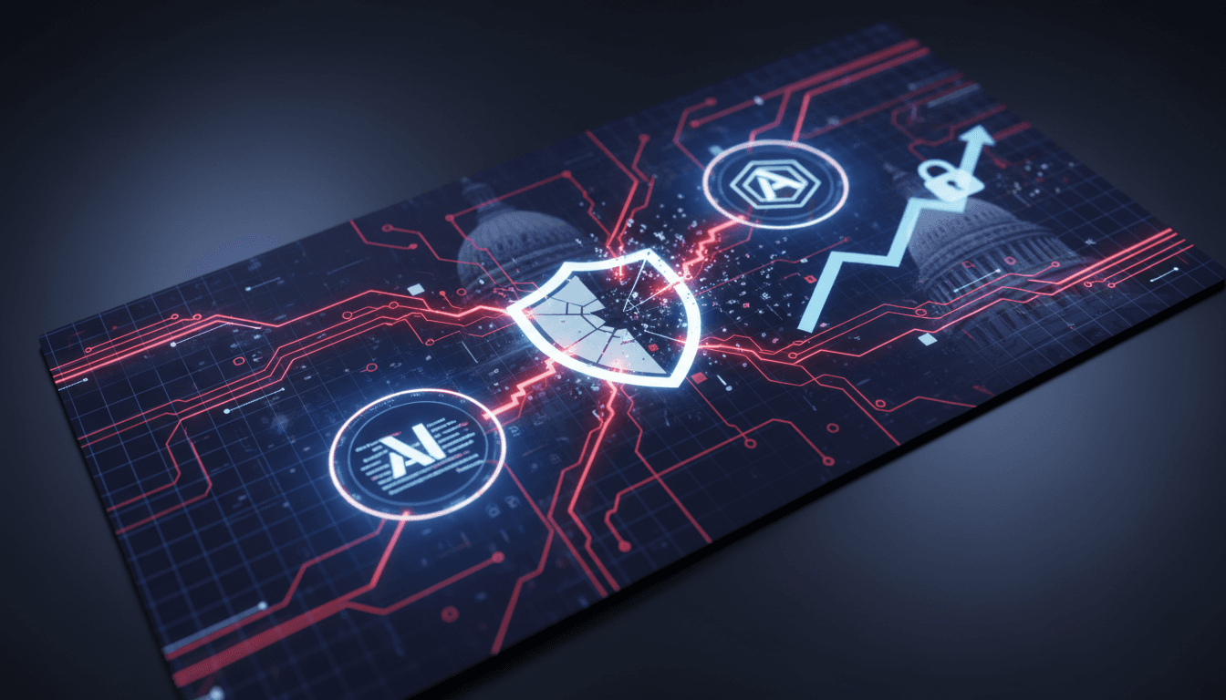 Illustration of AI systems and cybersecurity vulnerabilities