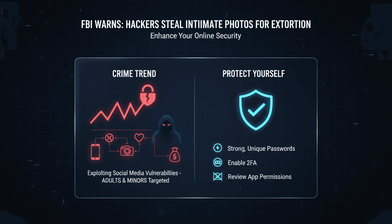 FBI warning about hackers stealing intimate photos for extortion