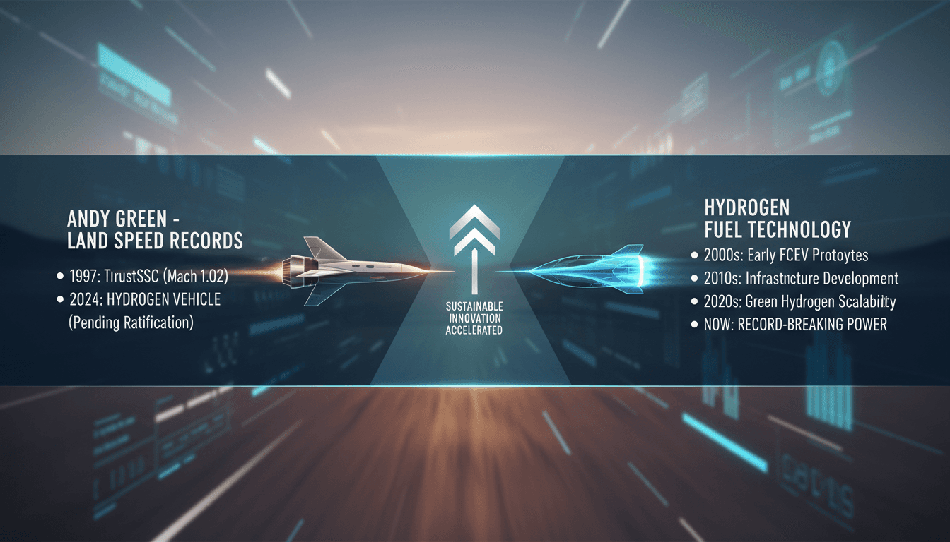 Andy Green's hydrogen-powered vehicle setting a new land speed record