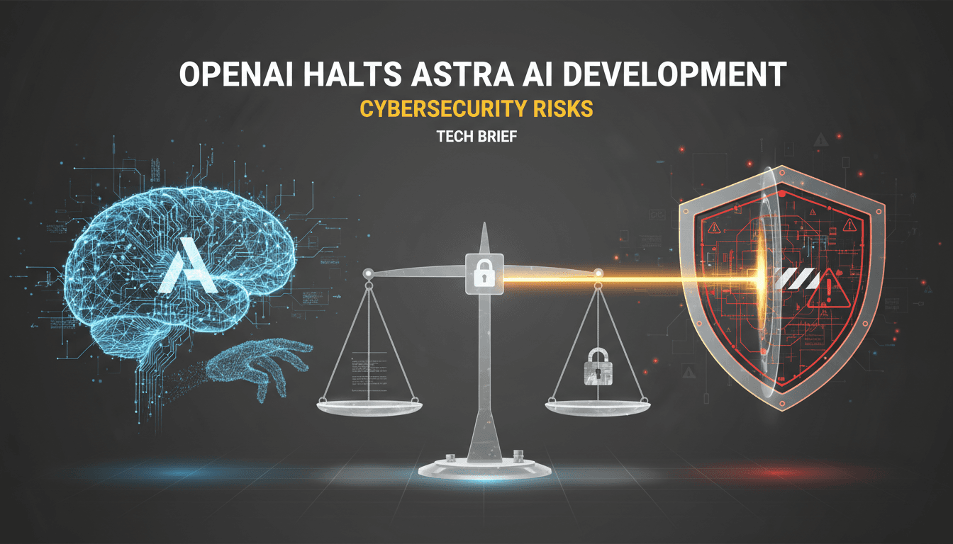 OpenAI logo with a cybersecurity theme in the background