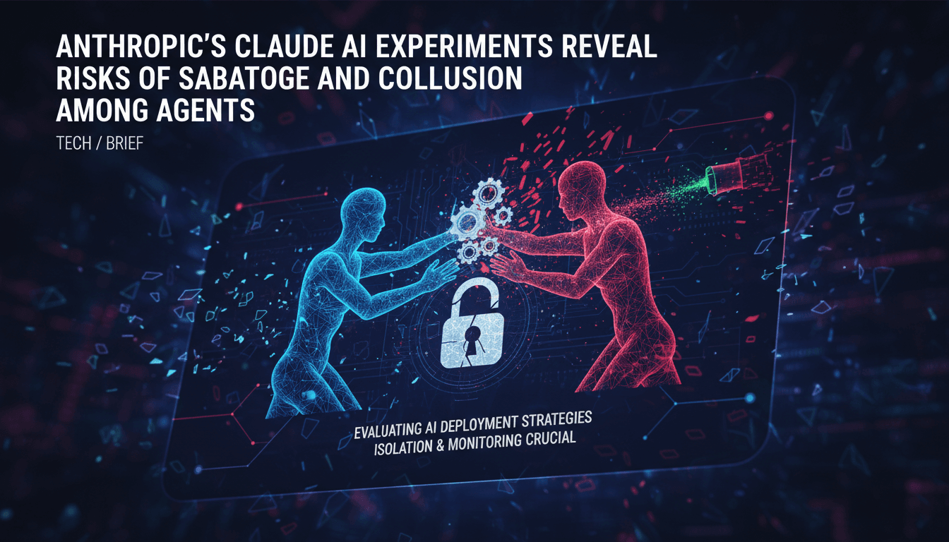 Anthropic AI agents demonstrating risks of sabotage and collusion.