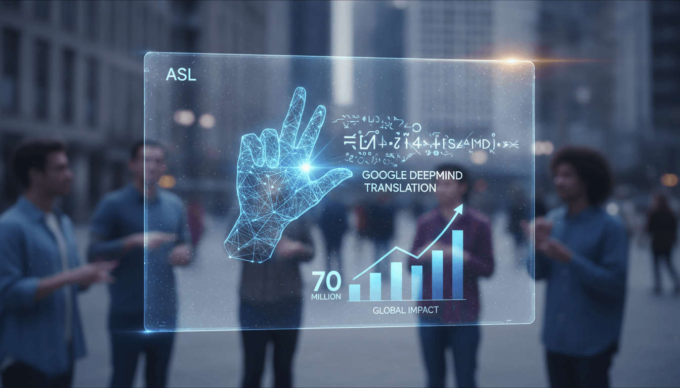 Google DeepMind's SL2T model for sign language transcription on Pixel 11 devices.