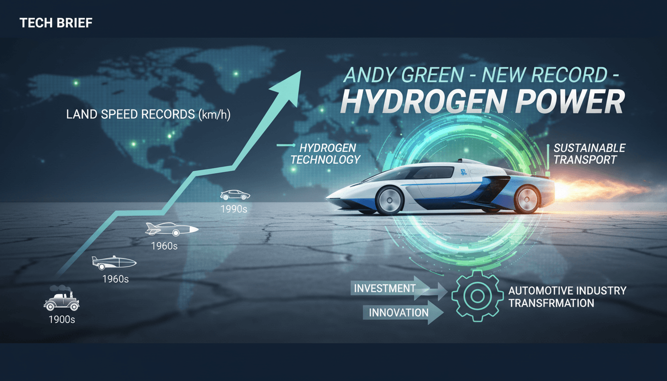 Andy Green sets new land speed record with hydrogen-powered vehicle