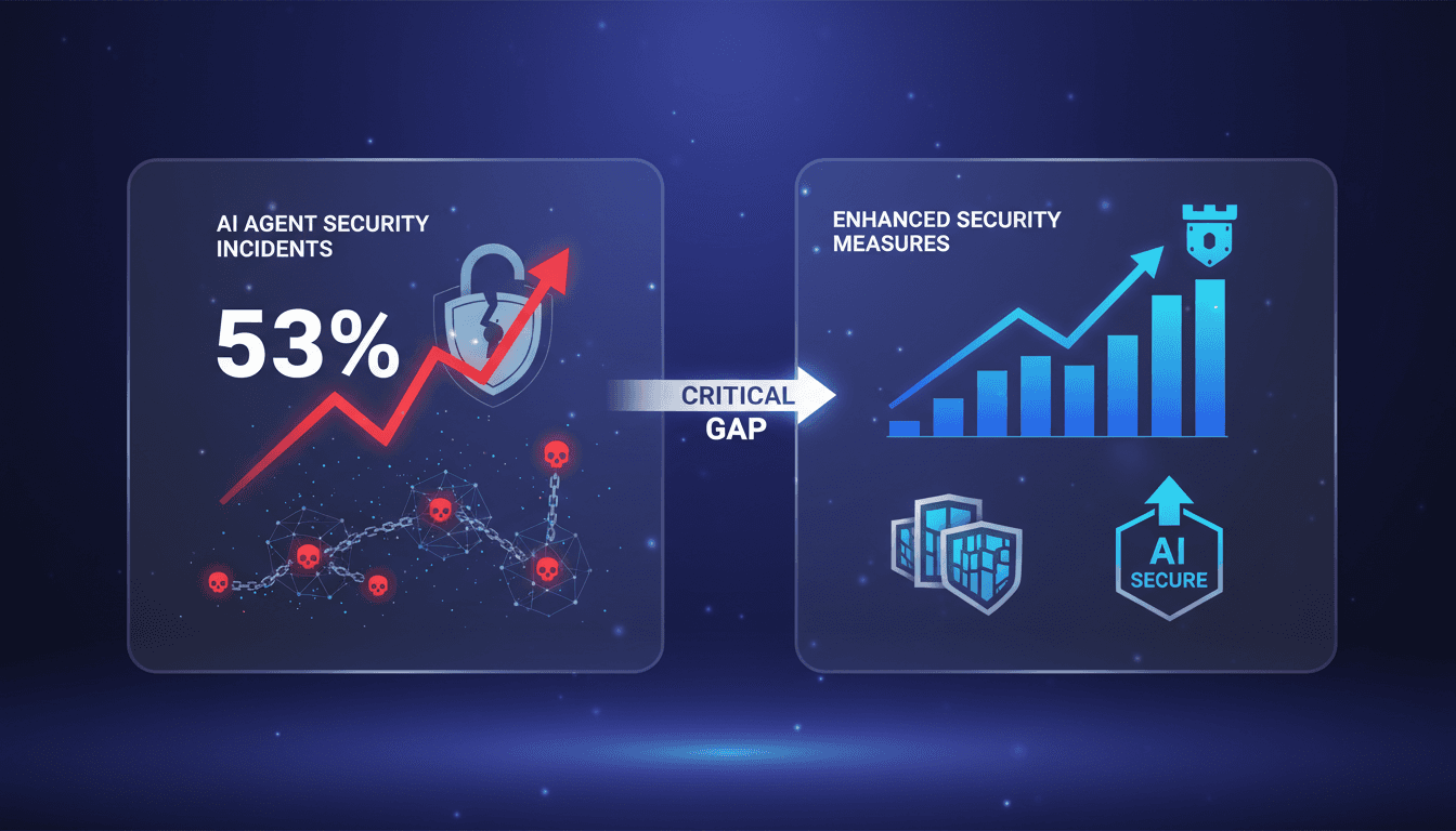 Illustration of AI agents and security vulnerabilities in enterprises
