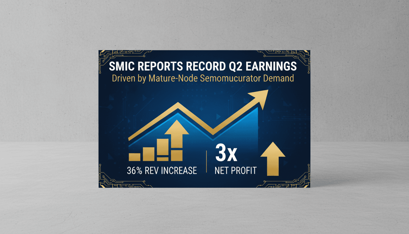 SMIC Reports Record Q2 Earnings Driven by Mature-Node Semiconductor Demand