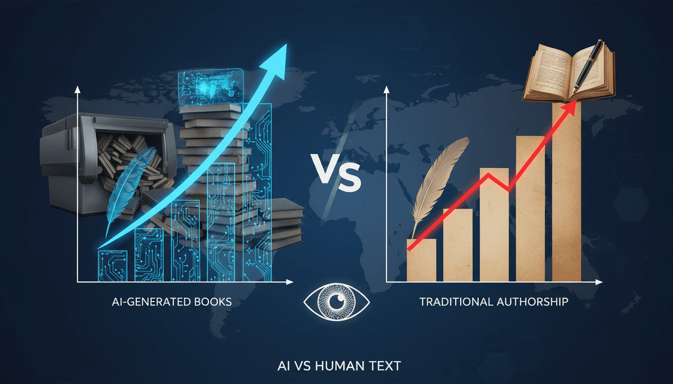A visual representation of AI companies purchasing secondhand books for data training.