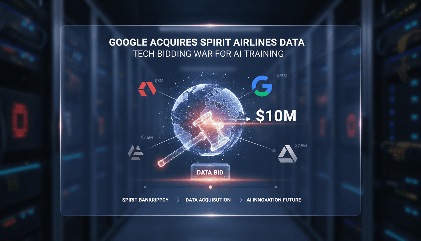 Google acquires Spirit Airlines' business data in bankruptcy auction