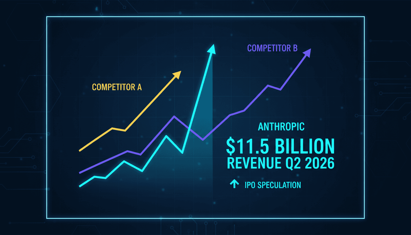 Anthropic's revenue growth chart highlighting its market position in AI.