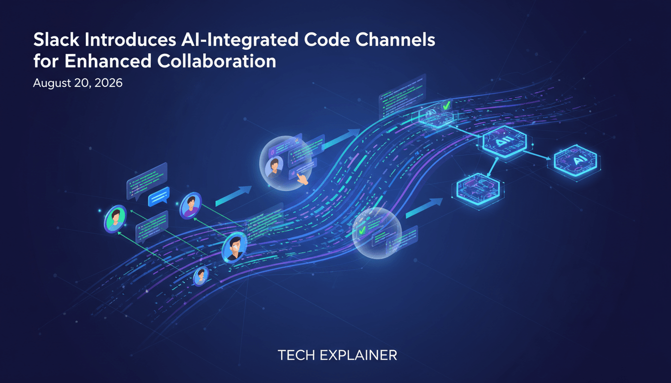 Infographic showing Slack Code's AI agents enhancing collaborative coding environments.