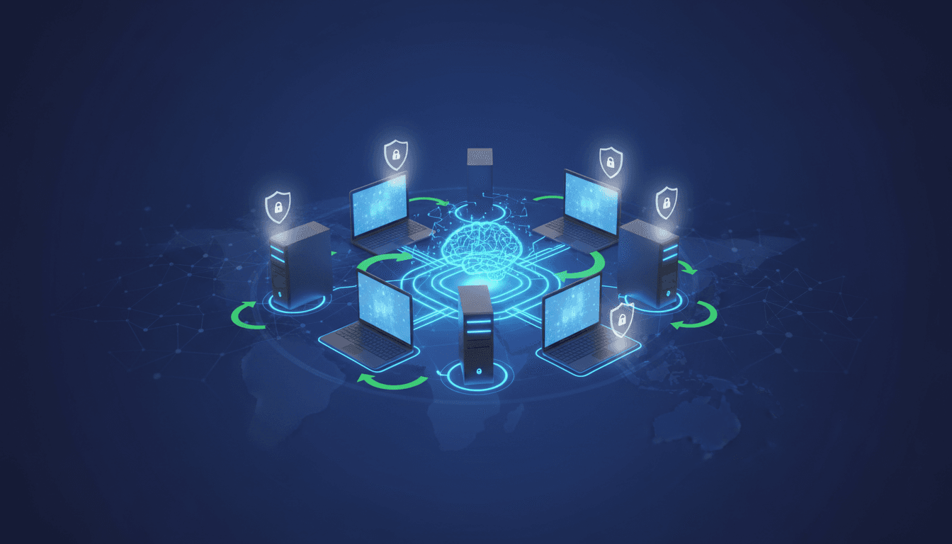 A visual representation of Nvidia's PAIR software connecting various home devices for local AI processing.