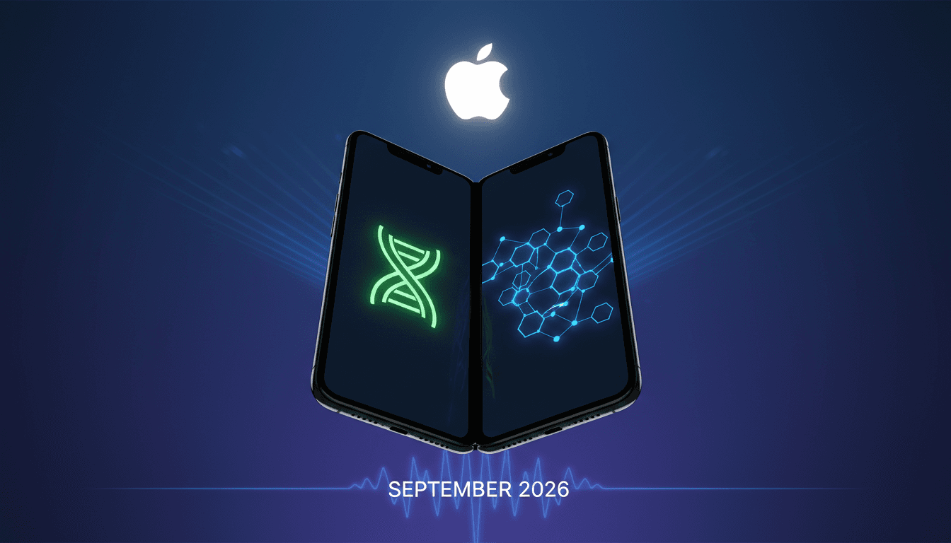 The new Apple iPhone Duo foldable smartphone showcasing its innovative design and features.