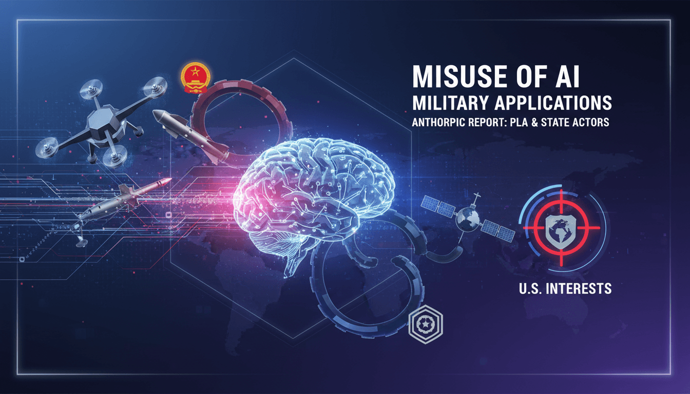 Infographic showing military misuse of Anthropic's Claude AI by state actors, highlighting key findings and implications.