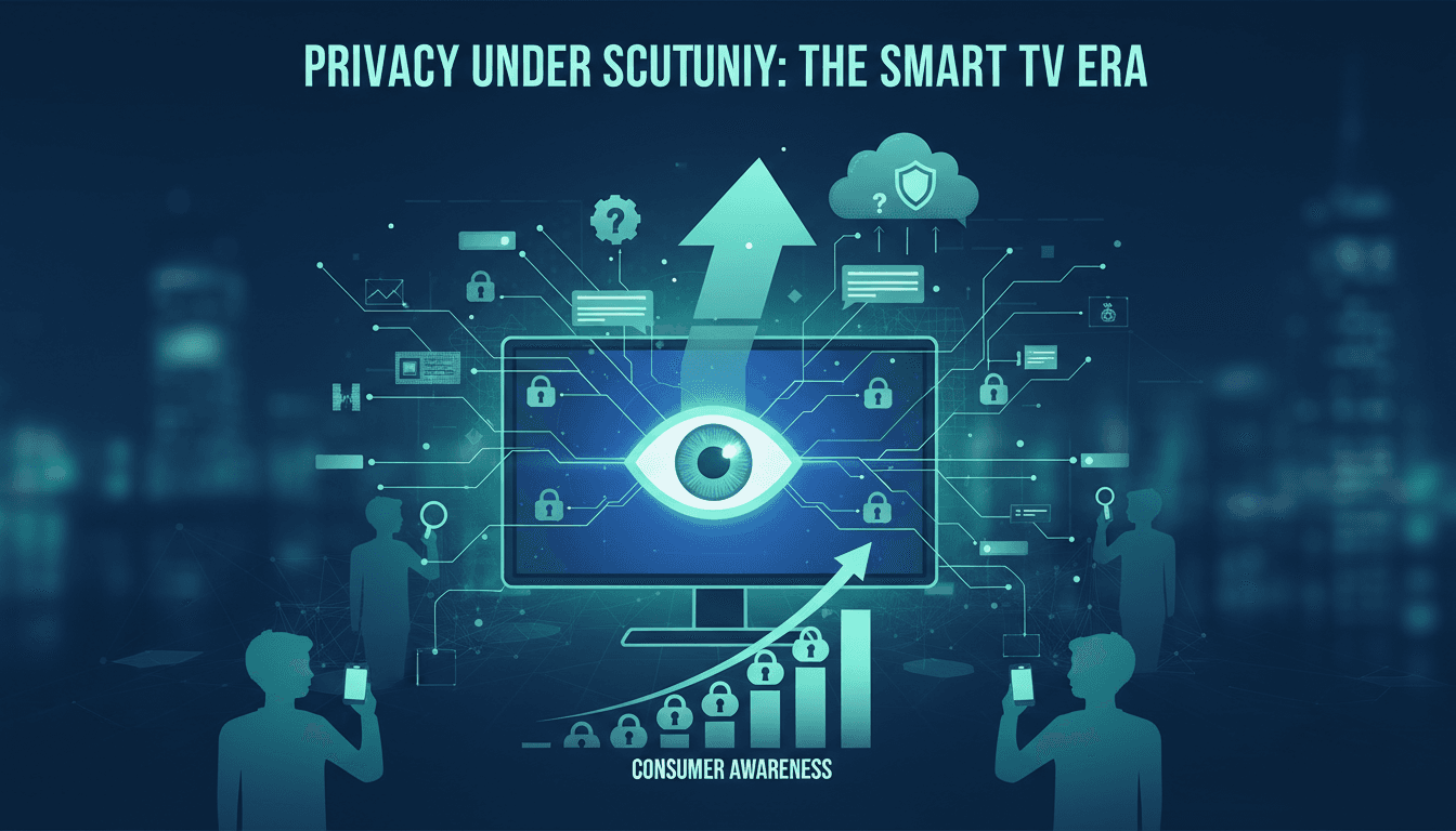 Infographic showing the rise of smart TV privacy concerns and consumer awareness.