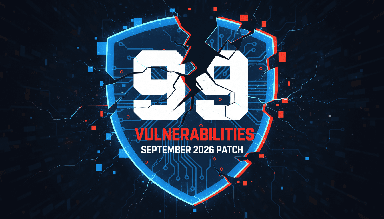 A graphic showing the number of vulnerabilities addressed in Microsoft's September 2026 Patch Tuesday update.