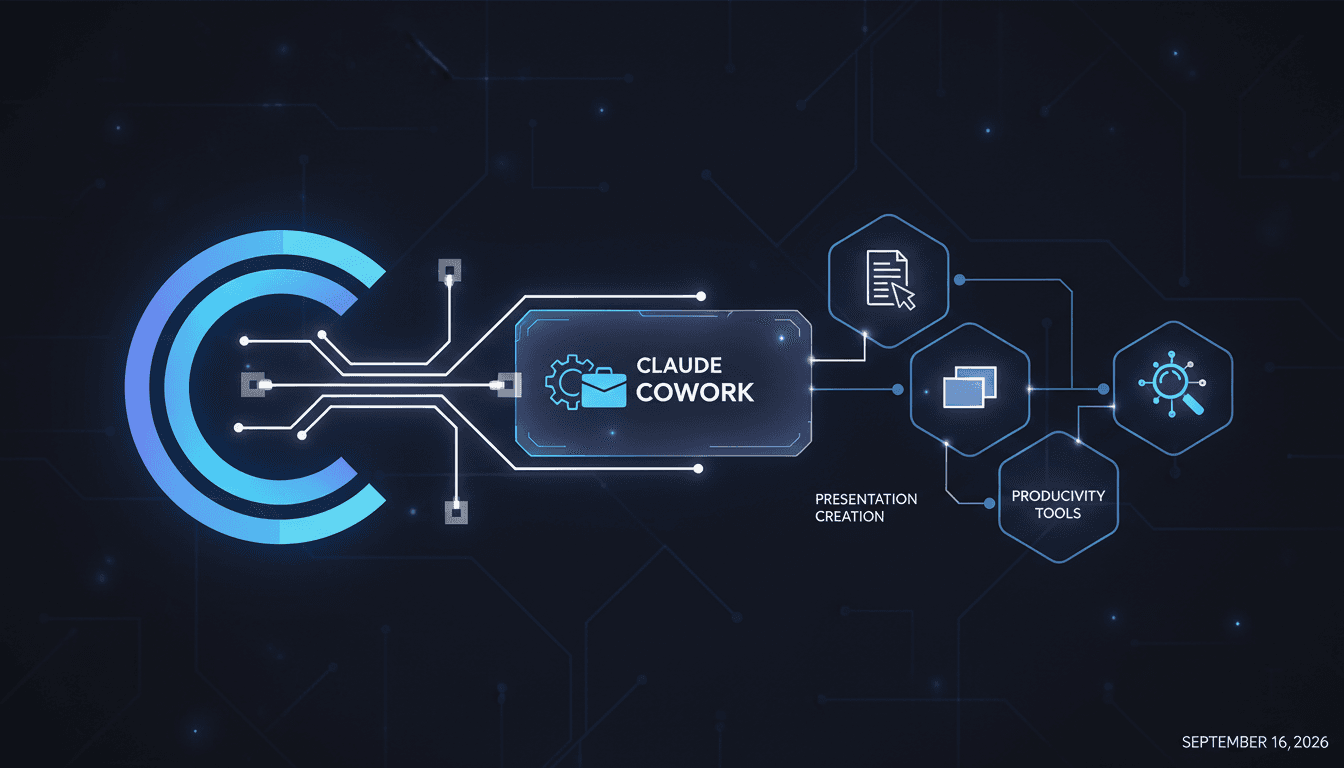 A sleek interface design showcasing Anthropic's Claude Docs and Slides tools integration.